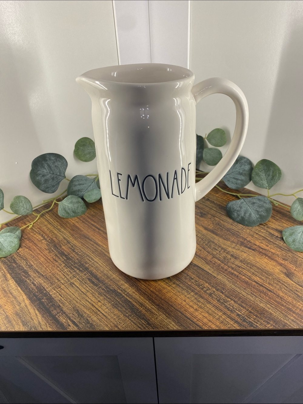 Rae Dunn White 'LEMONADE' Ceramic Pitcher